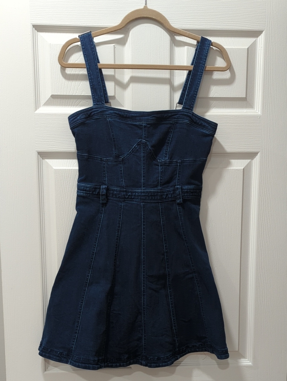 Free People Dark Blue Denim Dress Size Small